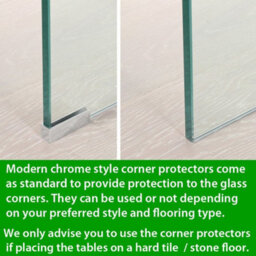 The Furniture Market Geo-Glass Small Clear Glass Console Table - thumbnail 4