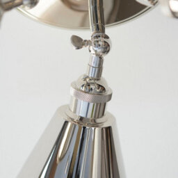 Luminosa Lighting Luminosa Hal Multi Arm Semi Flush Ceiling Lamp Bright Nickel Plate, 3X E14 - thumbnail 5