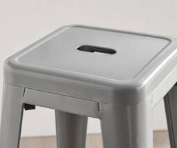 Furniturebox Set Of 2 Colton 'tolix' Style Grey Metal Bar Stools - thumbnail 5
