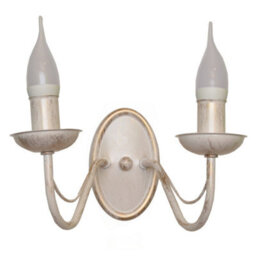 Luminosa Lighting Luminosa Malbo Candle Wall Lamp White, Gold 32Cm