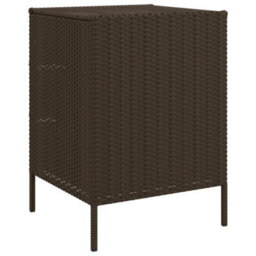 Walplus Garden Storage Cabinet Brown 55X59X80 Cm Poly Rattan - thumbnail 9