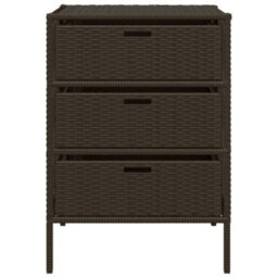 Walplus Garden Storage Cabinet Brown 55X59X80 Cm Poly Rattan - thumbnail 2