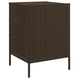 Walplus Garden Storage Cabinet Brown 55X59X80 Cm Poly Rattan - thumbnail 7