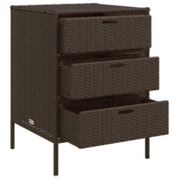 Walplus Garden Storage Cabinet Brown 55X59X80 Cm Poly Rattan - thumbnail 6