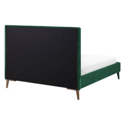 Beliani Bed Velvet Bayonne 140 X 200 Cm (Eu Double) Dark Green - thumbnail 6