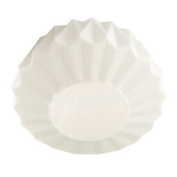Happy Homewares Designer Opal White Glass Pendant Shade With Triangular Shaped Grooves - thumbnail 5