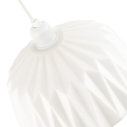 Happy Homewares Designer Opal White Glass Pendant Shade With Triangular Shaped Grooves - thumbnail 3