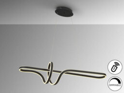 Luminosa Lighting Luminosa Simphony Bar Pendant Ceiling Light Black Led 2700-5000K Remote Control - Uk Stock - thumbnail 3