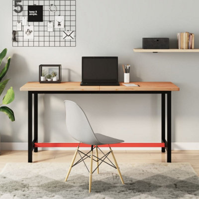 Berkfield Desk Top 150X55X2.5 Cm Solid Wood Beech - image 1