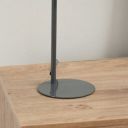 Valuelights Bibi Grey Metal Arched Stem Bedside Table Lamp For Bedroom Office Reading Light - thumbnail 4