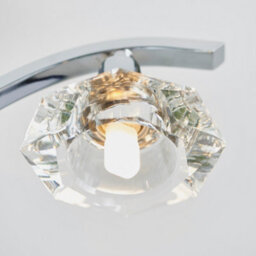 Anson Lighting Rayan Chrome And Clear Crystal 5 Light Semi Flush Ceiling Fitting - thumbnail 6