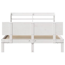 Berkfield Bed Frame With Headboard Without Mattress White 120X200 Cm - thumbnail 4