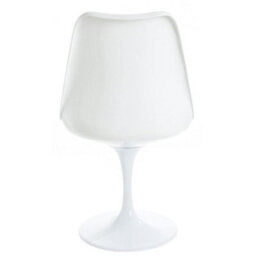 Fusion Living Tulip Set - White Medium Circular Table And Four Chairs With Luxurious Cushion Turquoise - thumbnail 5