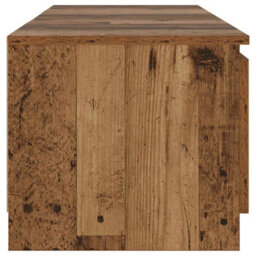 Berkfield Modern Tv Cabinet With Led Lights Old Wood 140X40X35.5 Cm Engineered Wood - thumbnail 8