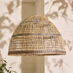 Dibor Traditional Seagrass Stripe Easy Fit Decor Ceiling Shade H41 X D60Cm - thumbnail 2