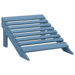 Walplus Garden Adirondack Chair With Ottoman Solid Fir Wood Blue - thumbnail 7