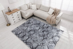 RugsX Miro 51805.803 Washing Carpet Geometric, Trellis Anti-Slip - Grey 200X290 Cm - thumbnail 5