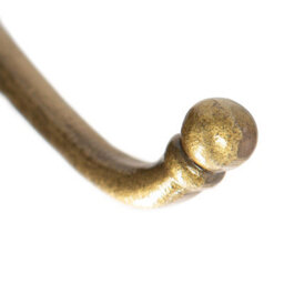 Hammer and Tongs Hammer & Tongs Flat Top Ball End Hat & Coat Hook - W35mm X H85mm - Brass - thumbnail 2