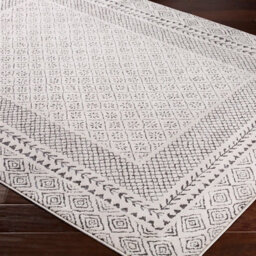 Livabliss Round Bahar-Geometric Grey Beige Global Living Dining Bedroom Rug 160 X 160 Cm Easy Care, Non Shedding - thumbnail 6