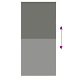 Berkfield Durable Roller Blind Blackout Grey 105X210 Cm Fabric Width 100.7 Cm Polyester - thumbnail 5