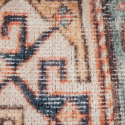 Loomed Distressed Navy Terracotta Persian Style Washable Non Slip Rug 120X170Cm - thumbnail 6