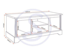 Seconique Stratford 2 Door Tv Unit White Shabby Chic - thumbnail 2
