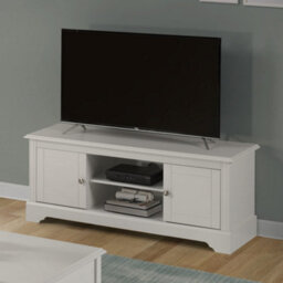 Seconique Stratford 2 Door Tv Unit White Shabby Chic