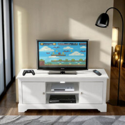 Seconique Stratford 2 Door Tv Unit White Shabby Chic - thumbnail 4