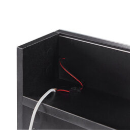 Beliani Bathroom Wall Mounted Mirror Cabinet Led Jaramillo 60 Cm 60 Cm Black - thumbnail 6