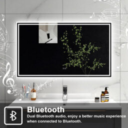 Sline 1200X700mm Bluetooth Bathroom Led Mirror,dimmable 3 Colors, Anti-Fog Mirrors Ip44 Rated,horizontal/vertical - thumbnail 4