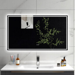 Sline 1200X700mm Bluetooth Bathroom Led Mirror,dimmable 3 Colors, Anti-Fog Mirrors Ip44 Rated,horizontal/vertical - thumbnail 1