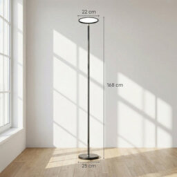 Homcom Uplighter Floor Lamp With Tuya App And Music Sync For Bedroom, Black - thumbnail 3