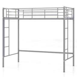 Metal Loft Bed Space Saving Loft Bed Frame With 2 Ladders - thumbnail 1