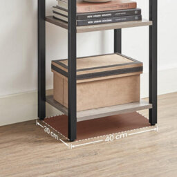 Songmics Vasagle Bookcase, 6-Tier Bookshelf, Open Storage Shelving, Standing Display Rack, For Office, Living Room, Bedroom - thumbnail 5