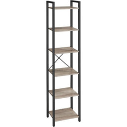 Songmics Vasagle Bookcase, 6-Tier Bookshelf, Open Storage Shelving, Standing Display Rack, For Office, Living Room, Bedroom - thumbnail 2