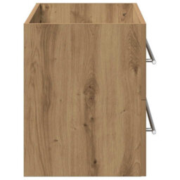 Berkfield Bathroom Sink Cabinet Artisan Oak 80X38.5X48 Cm Engineered Wood - thumbnail 7