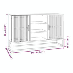 Vidaxl Sideboard White 105X30X65 Cm Engineered Wood - thumbnail 8