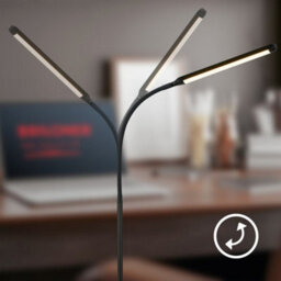 Briloner Led Floor Lamp Standing Light Reading Usb-C Dimmable Home Office 170Cm Black - thumbnail 6