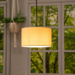 Valuelights Reni Pair Of Natural Fabric Drum Ceiling Lamp Shades (D)25Cm - thumbnail 3