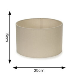 Valuelights Reni Pair Of Natural Fabric Drum Ceiling Lamp Shades (D)25Cm - thumbnail 6