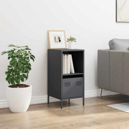 Berkfield Sideboard Anthracite 35X39X73.5 Cm Cold-Rolled Steel - thumbnail 3