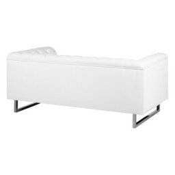 Beliani Sofa 2 Seater Vissland Faux Leather White - thumbnail 5