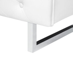 Beliani Sofa 2 Seater Vissland Faux Leather White - thumbnail 7