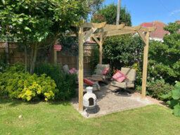"NLC(DRIFFIELD)LIMITED Nlc Wooden Pergola 3M X 2.4M (9'10"" X 7'10"") With Tanalised Timber" - thumbnail 4