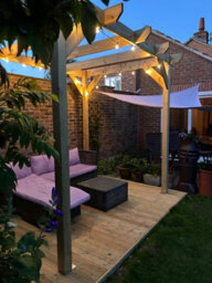 "NLC(DRIFFIELD)LIMITED Nlc Wooden Pergola 3M X 2.4M (9'10"" X 7'10"") With Tanalised Timber" - thumbnail 6