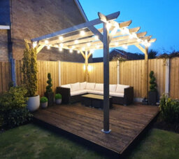 "NLC(DRIFFIELD)LIMITED Nlc Wooden Pergola 3M X 2.4M (9'10"" X 7'10"") With Tanalised Timber" - thumbnail 3