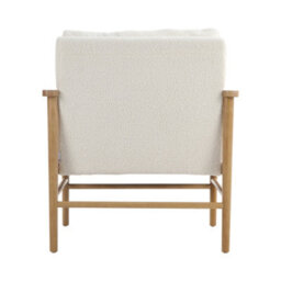 Darphe Teddy Bear Fur Wooden Armchair For Home - thumbnail 4