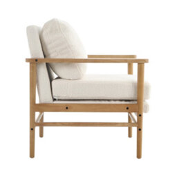 Darphe Teddy Bear Fur Wooden Armchair For Home - thumbnail 3