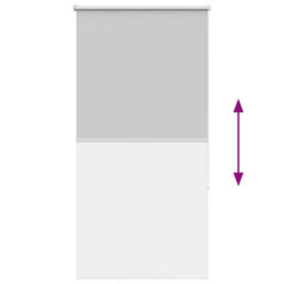 Berkfield Roller Blind Blackout Light Grey 75X150 Cm Fabric Width 70.7 Cm Polyester - thumbnail 9