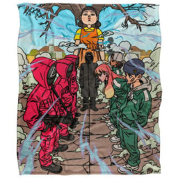Squid Game 3 Stand-Off Silky Anime Supersoft Blanket Multicoloured (152Cm X 127Cm) - thumbnail 1